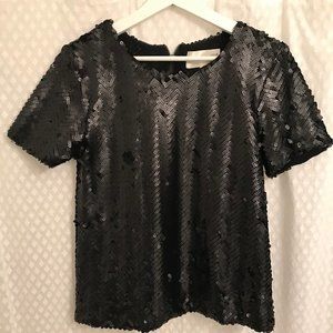 Matte Black Sequin Tshirt